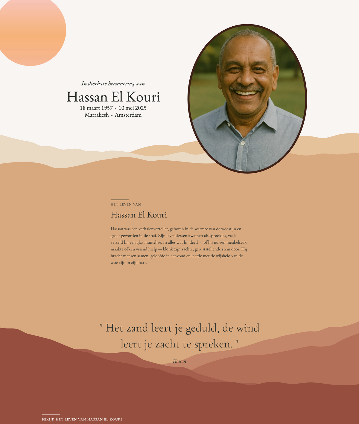 Abstract woestijn thema